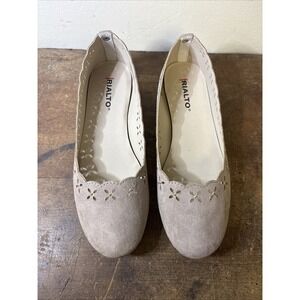 womens RIALTO GRAD& 297-R7453  LT Taupe flats shoes 6.5 M With Original Box